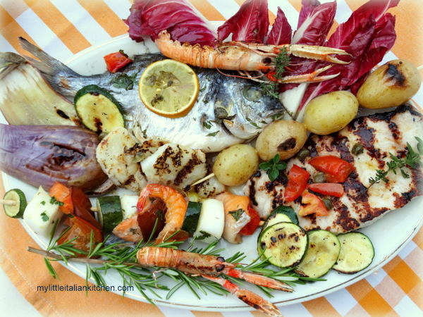 Chargrilled fish dinner 